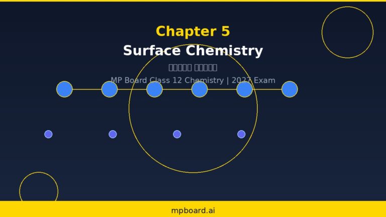 MP Board Class 12 Chemistry Chapter 5: Surface Chemistry — Complete Notes for 2027 Board Exam