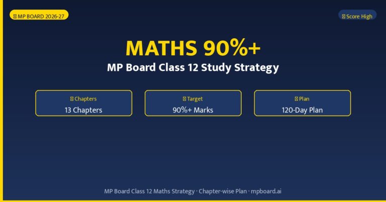 MP Board Class 12 Maths 2027: Complete Study Strategy