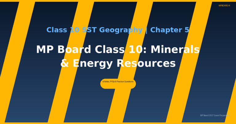 MP Board 10 SST Geo Ch5: Minerals and Energy