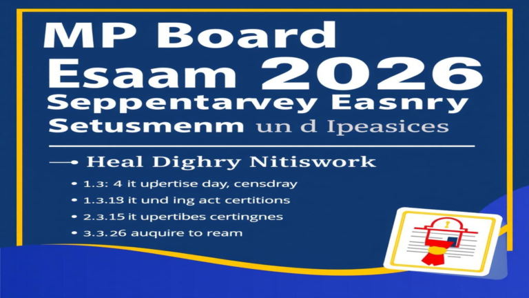 MP Board Supplementary Exam 2026: Exam Conduct Guidelines